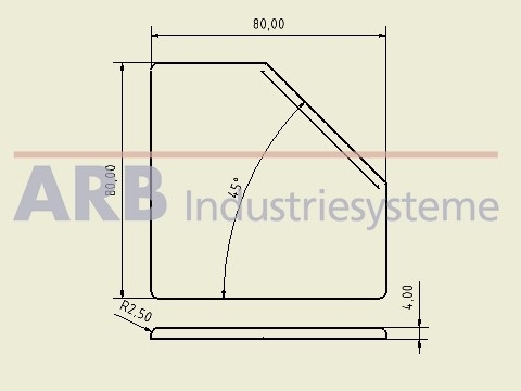 Abdeckkappe 8 80x80-45°  schwarz