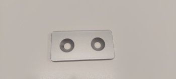 Lasche 8 D40/D40  weißaluminium ähnlich RAL 9006