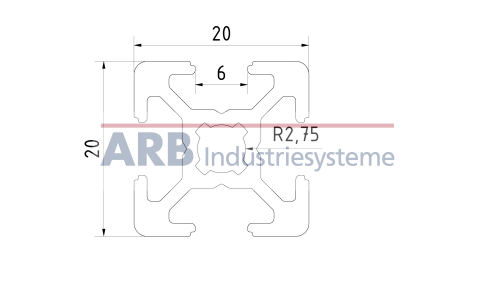 Strebenprofil 20x20