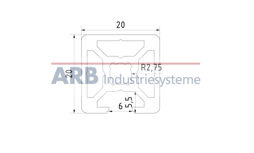 Strebenprofil 20X20 1N