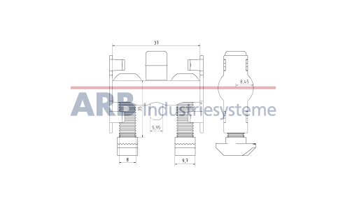 Bolzenverbinder 10 40 verzinkt