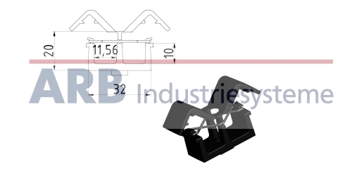 Kabel und Schlauchhalter 10