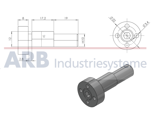 Bolzen 8 D14 e