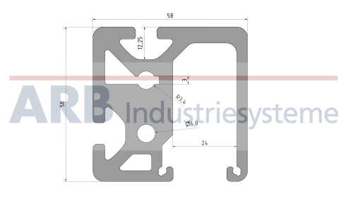 Laufrollenprofil 8 D14 (Stange 6m)