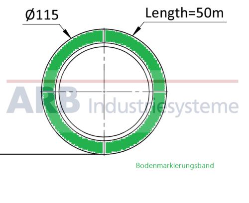 Bodenkennzeichnungsband 75mm - Bodenmarkierungsband 75mm GRÜN ähnl. RAL 6016