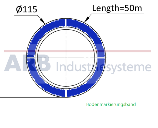 Bodenkennzeichnungsband 75mm - Bodenmarkierungsband 75mm BLAU ähnl. RAL 5017