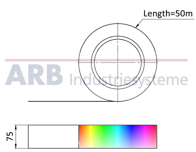Bodenkennzeichnungsband 75mm - Bodenmarkierungsband versch. Farben auf Anfrage möglich
