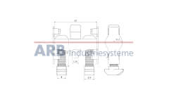 Bolzenverbinder 10 45 verzinkt