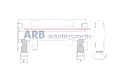 Bolzenverbinder 10 80 verzinkt