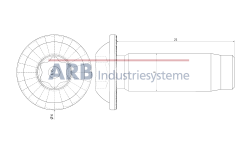 Zentralschraube 8 TX40SF8x25 verzinkt