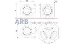 Würvelverbinder 3D Nut 6 20 natur