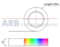 Bodenkennzeichnungsband 75mm - Bodenmarkierungsband versch. Farben auf Anfrage möglich